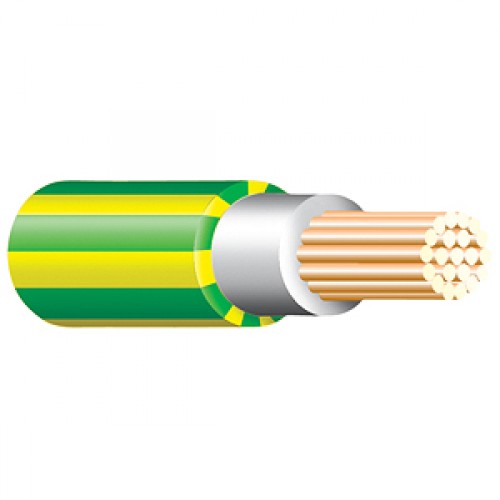 Green and Yellow Tri Rated Cable