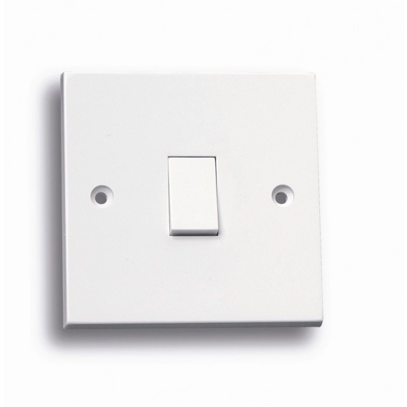 Standard white 1 gang 2 way switch