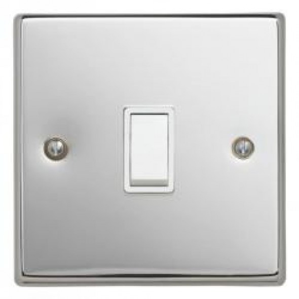 20A Double Pole Switch Polished Chrome