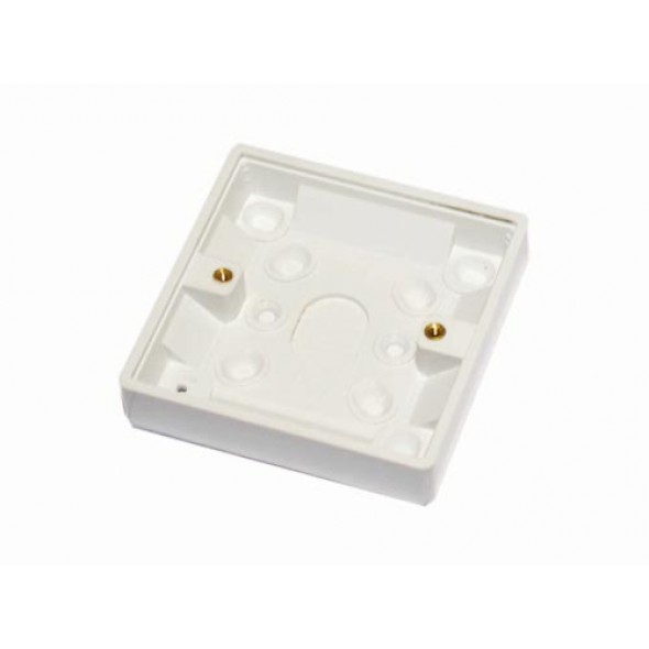Niglon Single Surface Mounting Pattress 16mm with earth terminal