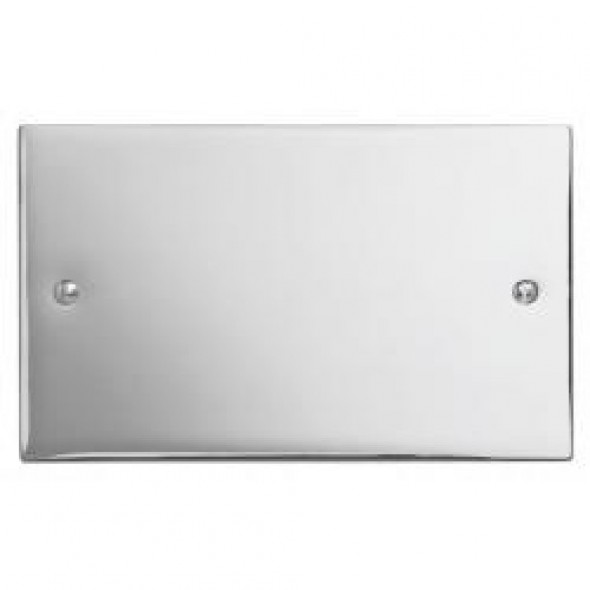 2 Gang Polished Chrome Blank Plate