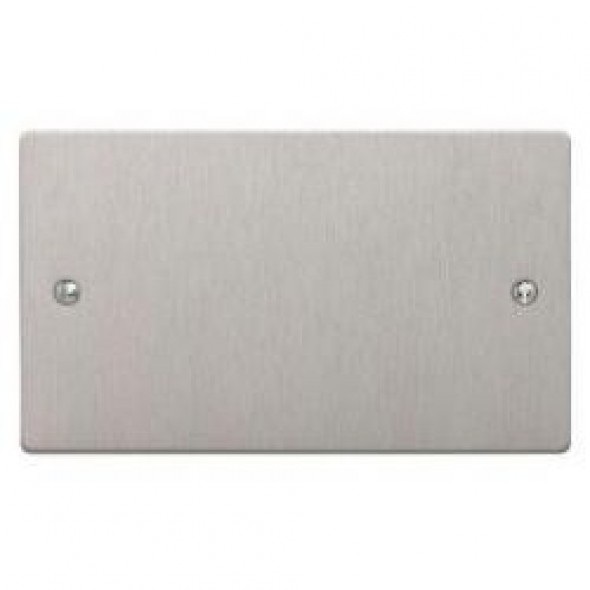 2 Gang Satin Chrome Blank Plate