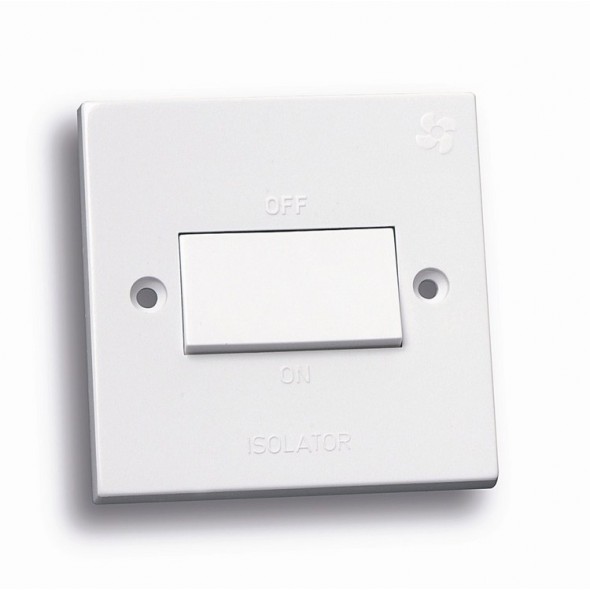 Standard white 3 pole fan isolator