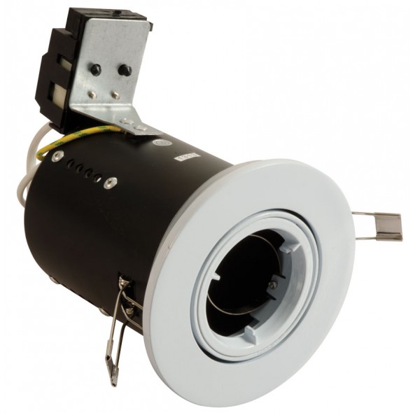Fire Rated Downlights Die-Cast White Tilt GU10