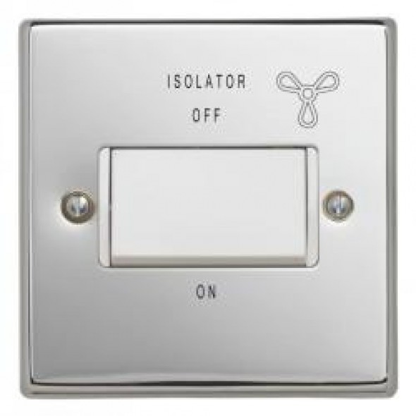 Polished Chrome 3 Pole Fan Isolator