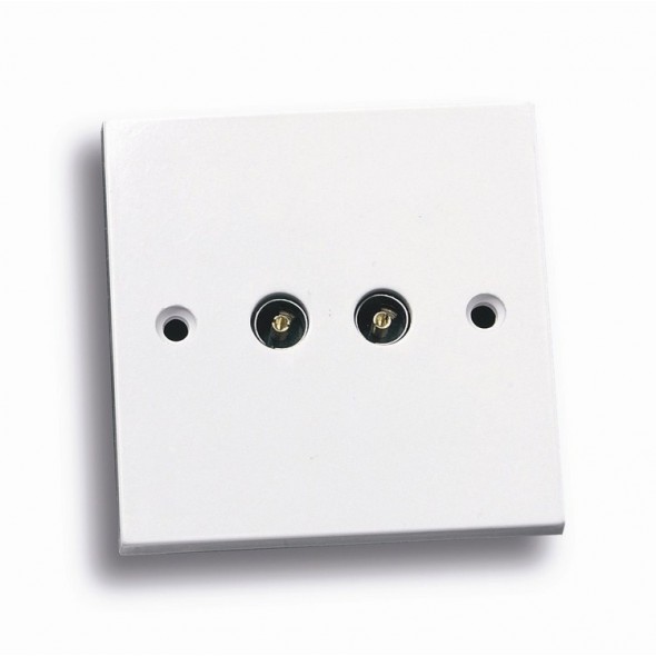 Standard white double Co-Axial socket