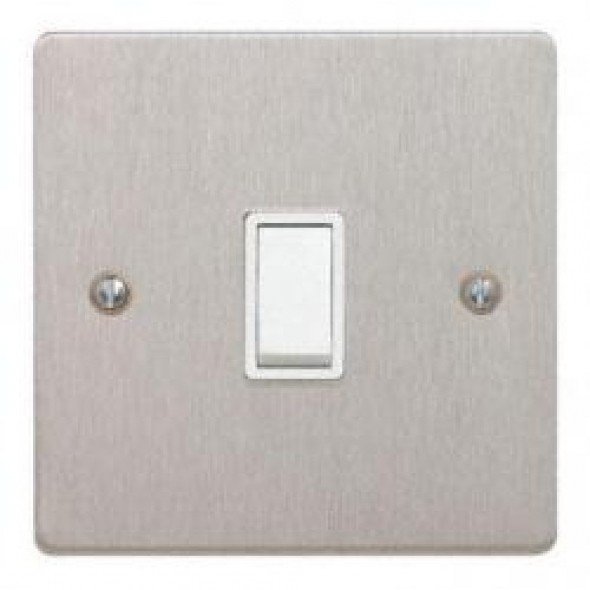 1 Gang 2 Way Switch Satin Chrome