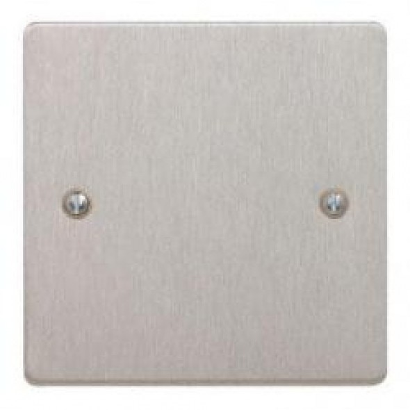 1 Gang Satin Chrome Blank Plate