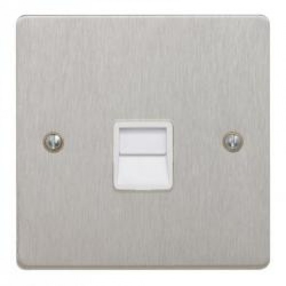 Satin Chrome Telephone Master Socket