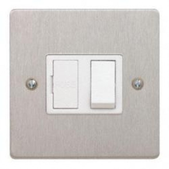 13A Switched Spur Satin Chrome