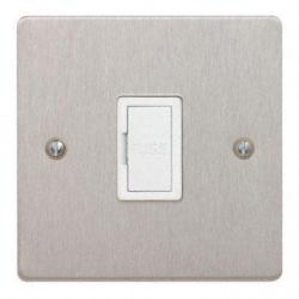 13A Switched Spur Satin Chrome with Flex Outlet