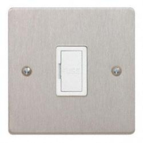 13A Switched Spur Satin Chrome with Flex Outlet