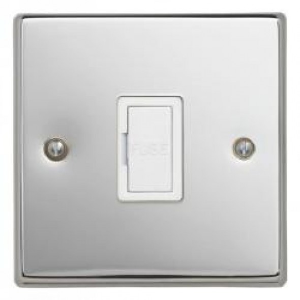 13A Switched Spur Polished Chrome with Flex Outlet