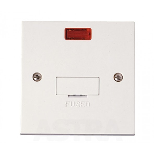 Standard white Fused spur with neon