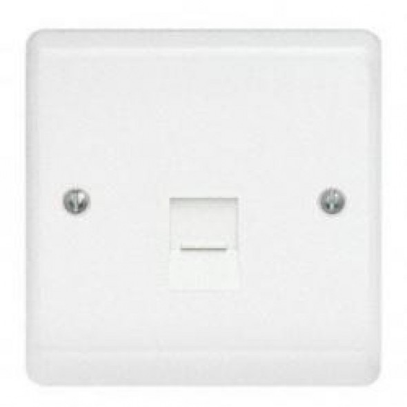 Aspire white RJ45 CAT 5E data socket