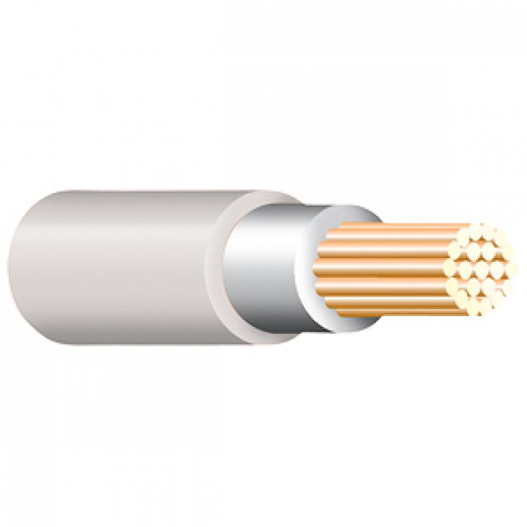 White Tri Rated Cable Per 100m 4mm