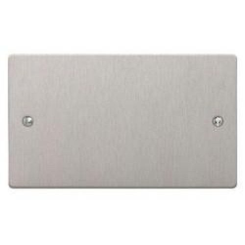 2 Gang Satin Chrome Blank Plate