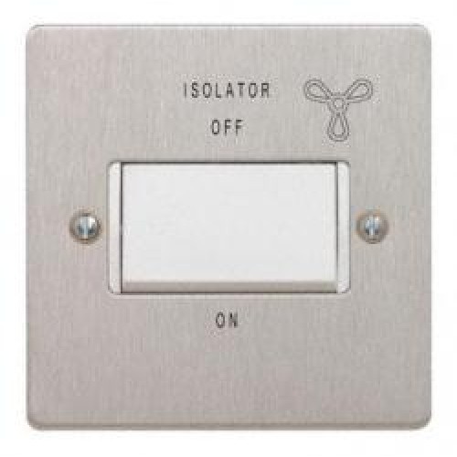 Satin Chrome 3 Pole Fan Isolator