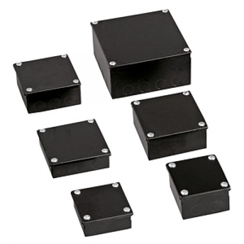 Black Steel Adaptable Box 75 x 75 x 37.5