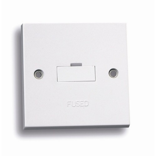 Standard white Fused spur with optional flex outlet