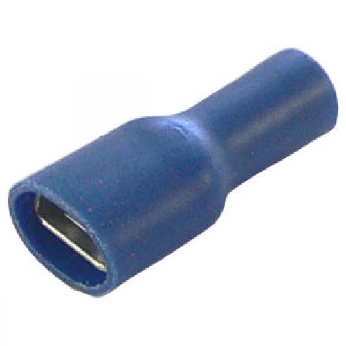 1.50-2.5mm x 6.3mm Blue fully insulated female terminal cable lugs