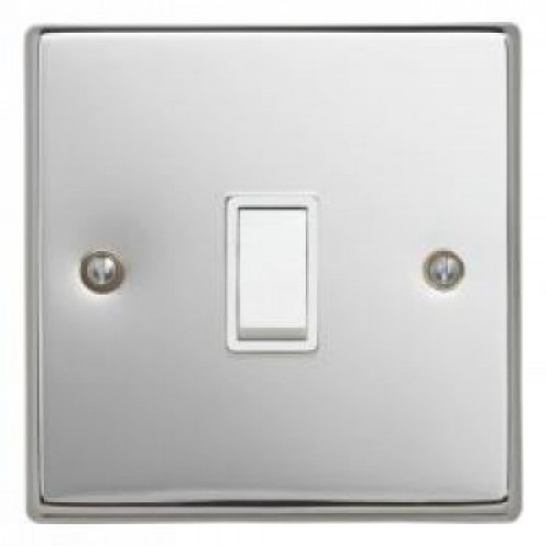 1 Gang 2 Way Switch Polished Chrome