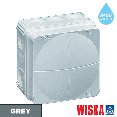 Grey-wiska-combi-junction-box-ip65