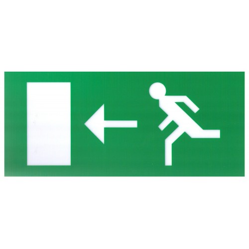 Emergency lights - Exit Legend For Exit Box - Left