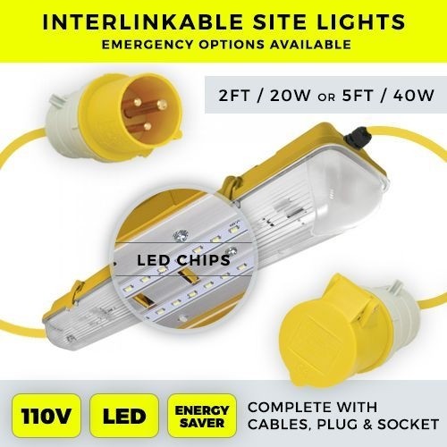 Emergency LED Linkable Site Light 110v 5ft 40w