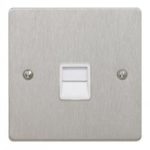 Satin Chrome Telephone Secondary Socket