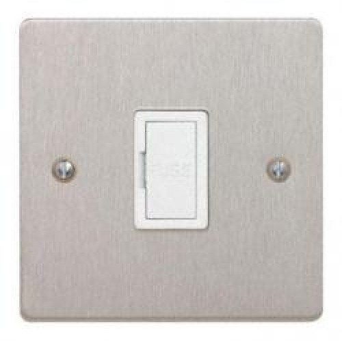 13A Switched Spur Satin Chrome with Flex Outlet
