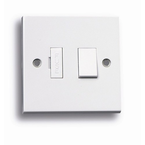 Standard white 13A Switched fuse spur