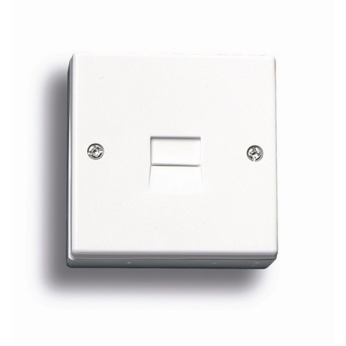 Standard white single secondary telephone socket