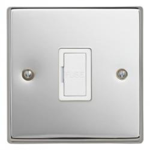 13A Switched Spur Polished Chrome with Flex Outlet