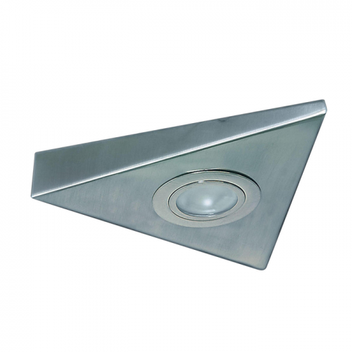 STI01CBR IP20 Mini Triangular Under Cabinet Fitting in Brushed Chrome