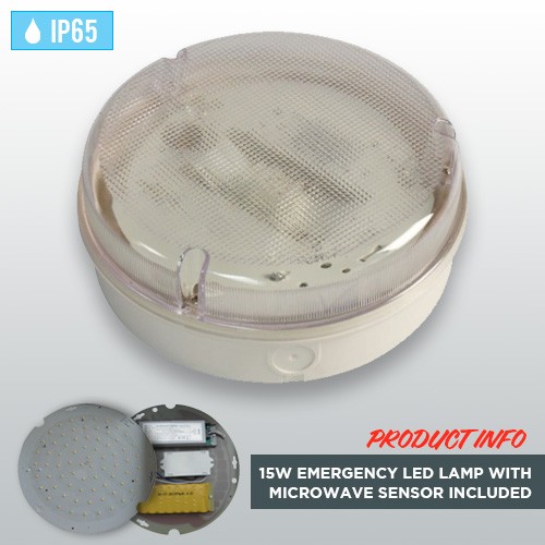 white-circular-weatherproof-ip65-bulkhead-15w-emergency-led-lamp-microwave-sensor