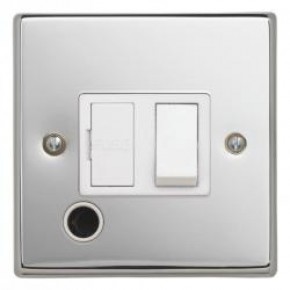 13A Switched Spur Polished Chrome with Flex Outlet