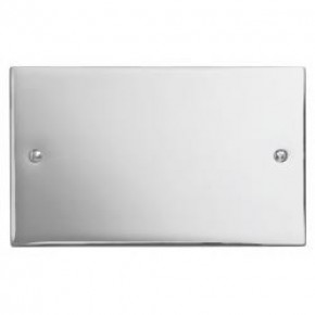2 Gang Polished Chrome Blank Plate
