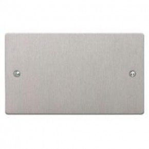 2 Gang Satin Chrome Blank Plate