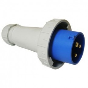 240V Blue Plug 63Amp 2P + E IP67