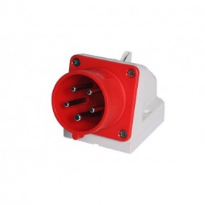 415V Red Wall Mounted Plug 32Amp 3P + N + E IP44