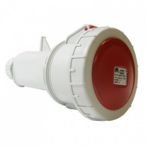 415V Red Straight Socket 63Amp 3P + E IP67