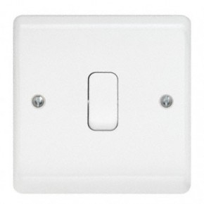 Aspire White 20A Double Pole Switch