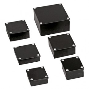 Black Steel Adaptable Box 300 x 300 x 100