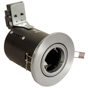 Fire Rated Downlights Die-Cast Satin Chrome Tilt GU10