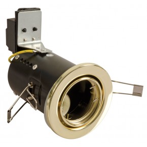 Fire Rated Downlights Tilt Brass GU10