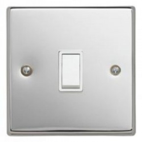 1 Gang 2 Way Switch Polished Chrome