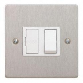 13A Switched Spur Satin Chrome