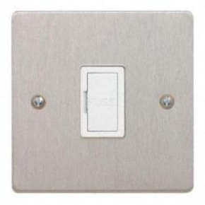 13A Unswitched Spur Satin Chrome