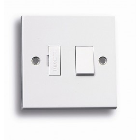 Standard white 13A Switched fuse spur 